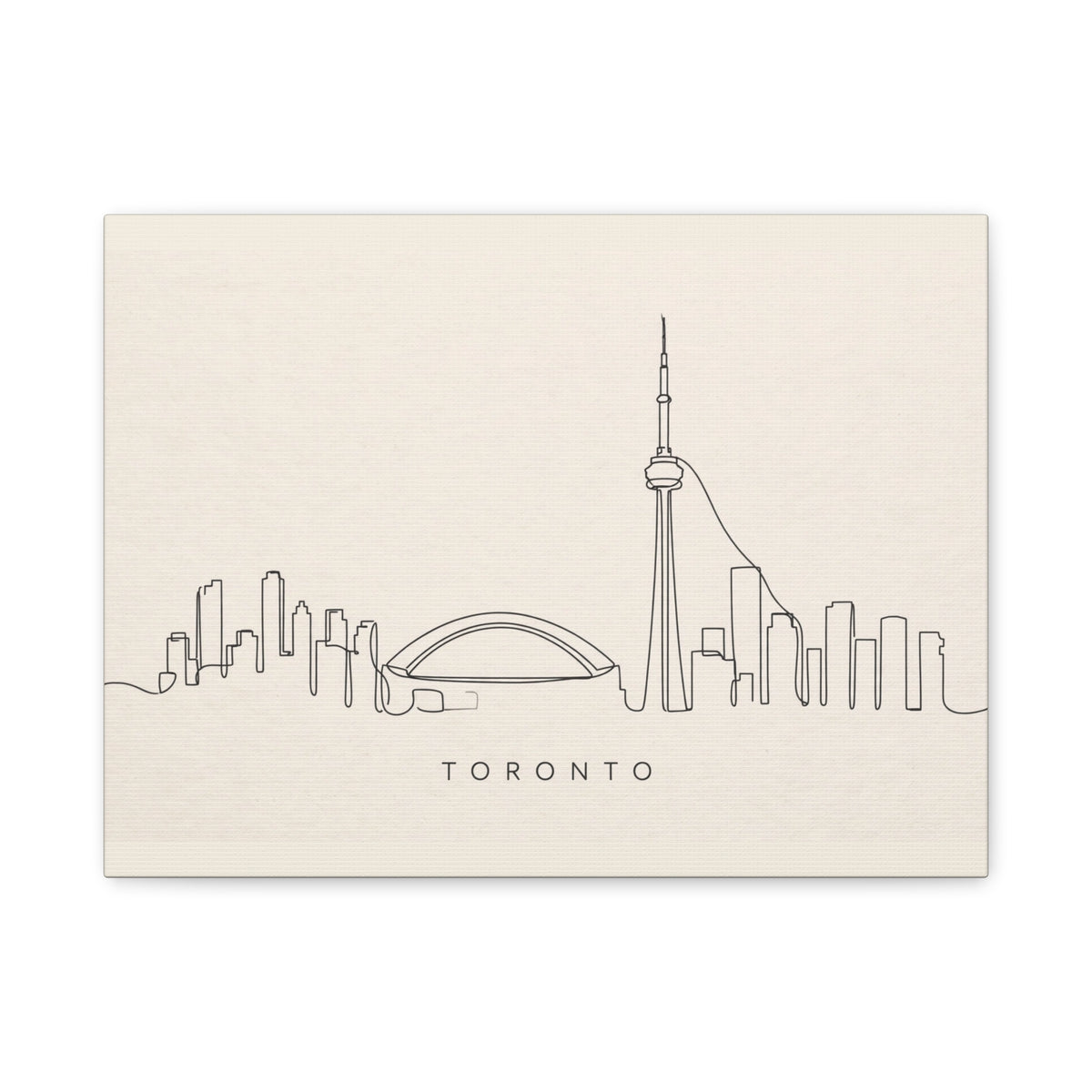 Toronto Skyline Canvas Print, One Line City Art, 12 x 16