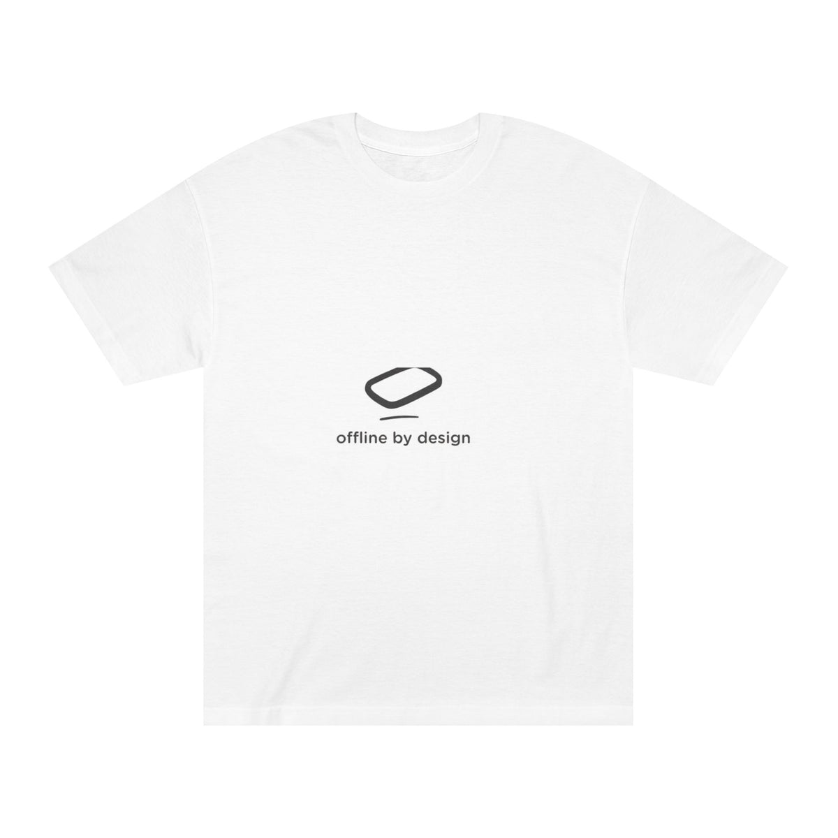 Offline by Design Tee, Quiet Phone Face Down Print, Classic Unisex T-Shirt