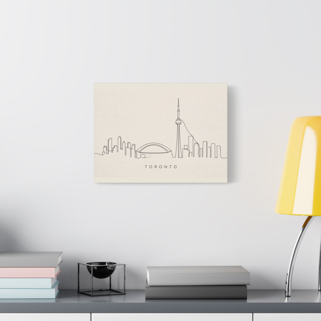 Toronto Skyline Canvas Print, One Line City Art, 12 x 16