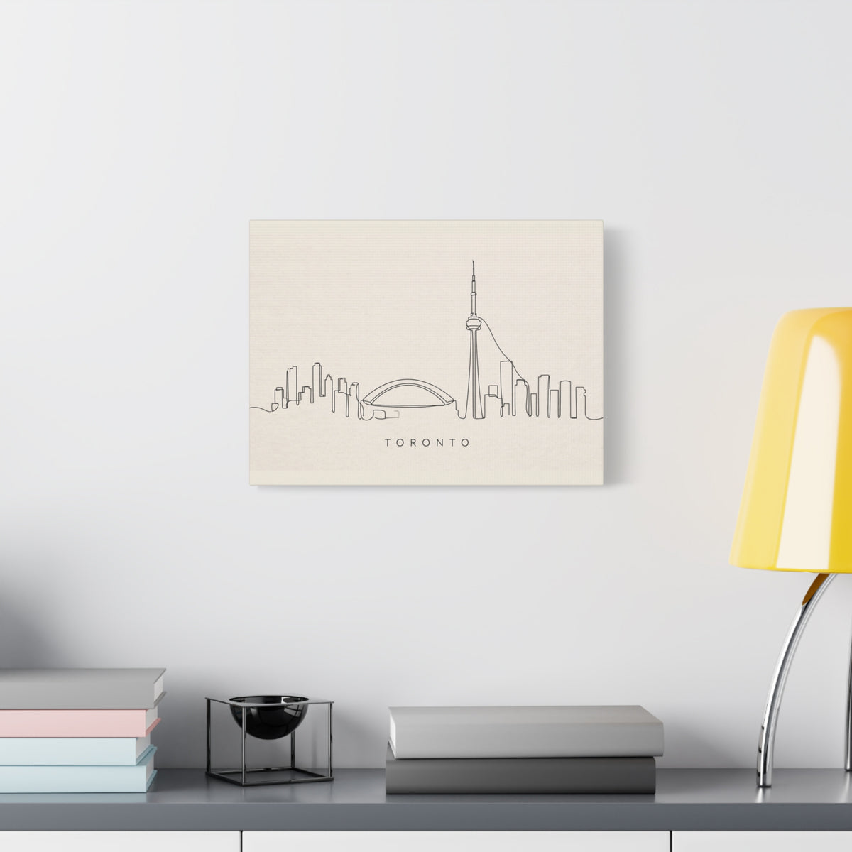 Toronto Skyline Canvas Print, One Line City Art, 12 x 16
