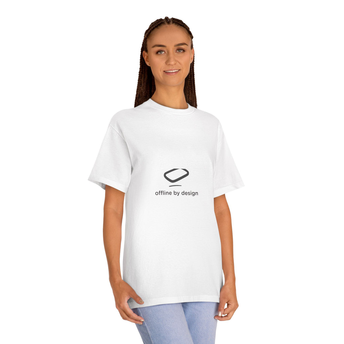 Offline by Design Tee, Quiet Phone Face Down Print, Classic Unisex T-Shirt