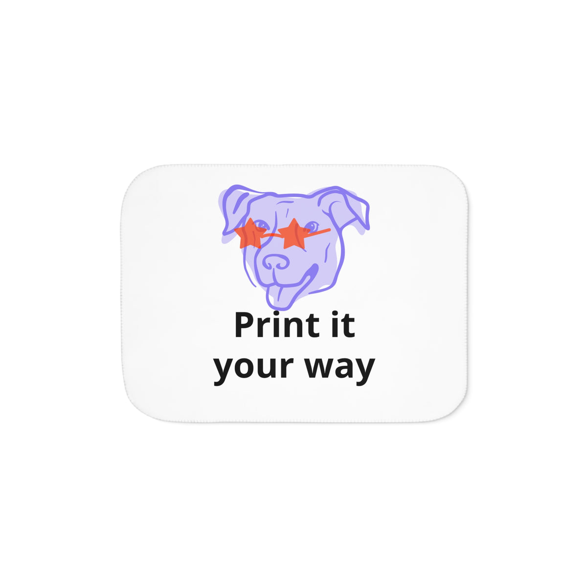 Custom Pet Portrait Sherpa Blanket, Personalized Dog Photo Blanket, Made From Your Photo