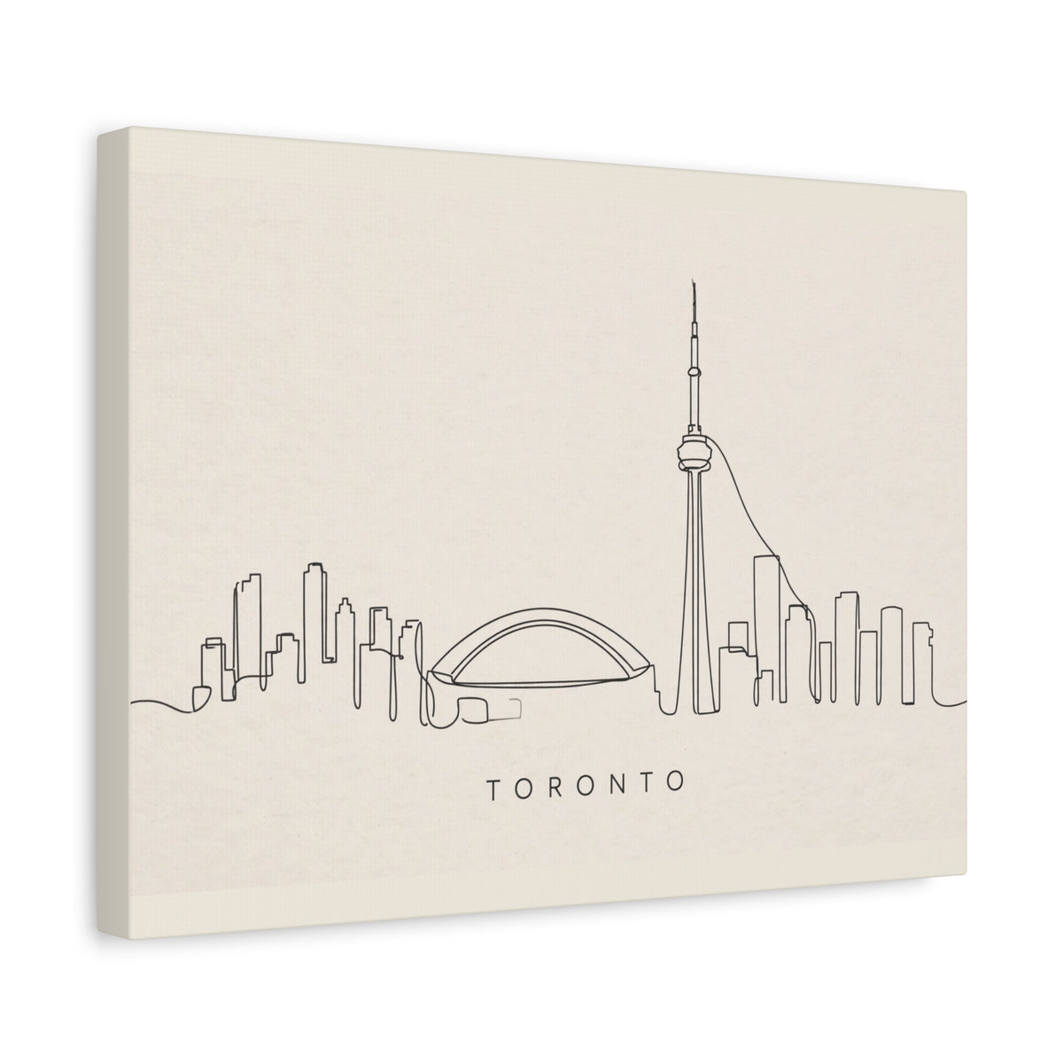 Toronto Skyline Canvas Print, One Line City Art, 12 x 16