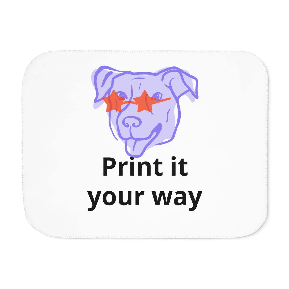 Custom Pet Portrait Sherpa Blanket, Personalized Dog Photo Blanket, Made From Your Photo