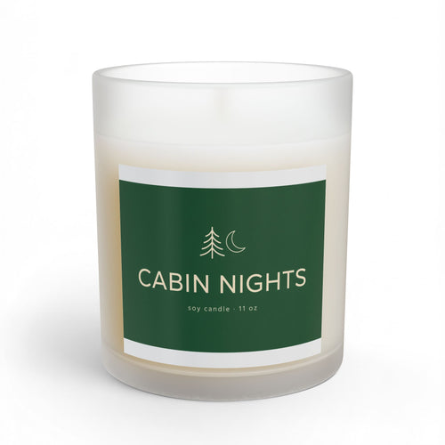 Cabin Nights Scented Soy Candle, Cinnamon Vanilla, 11 oz Gift Candle