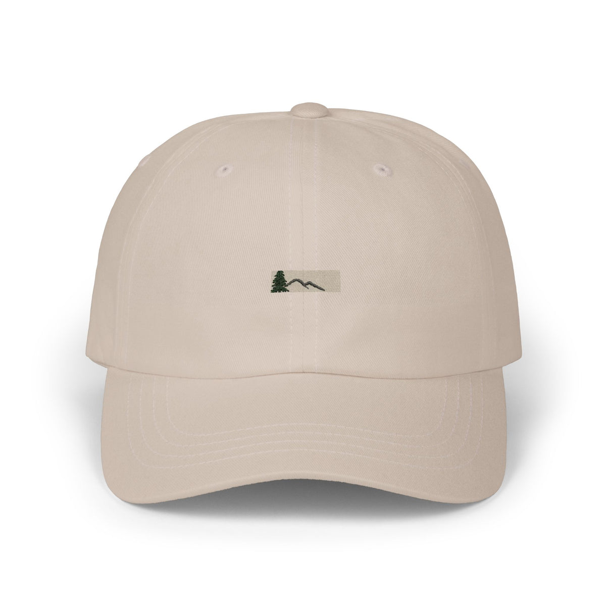 Minimalist Trail Cap, Pine and Ridge Embroidered Look Cap