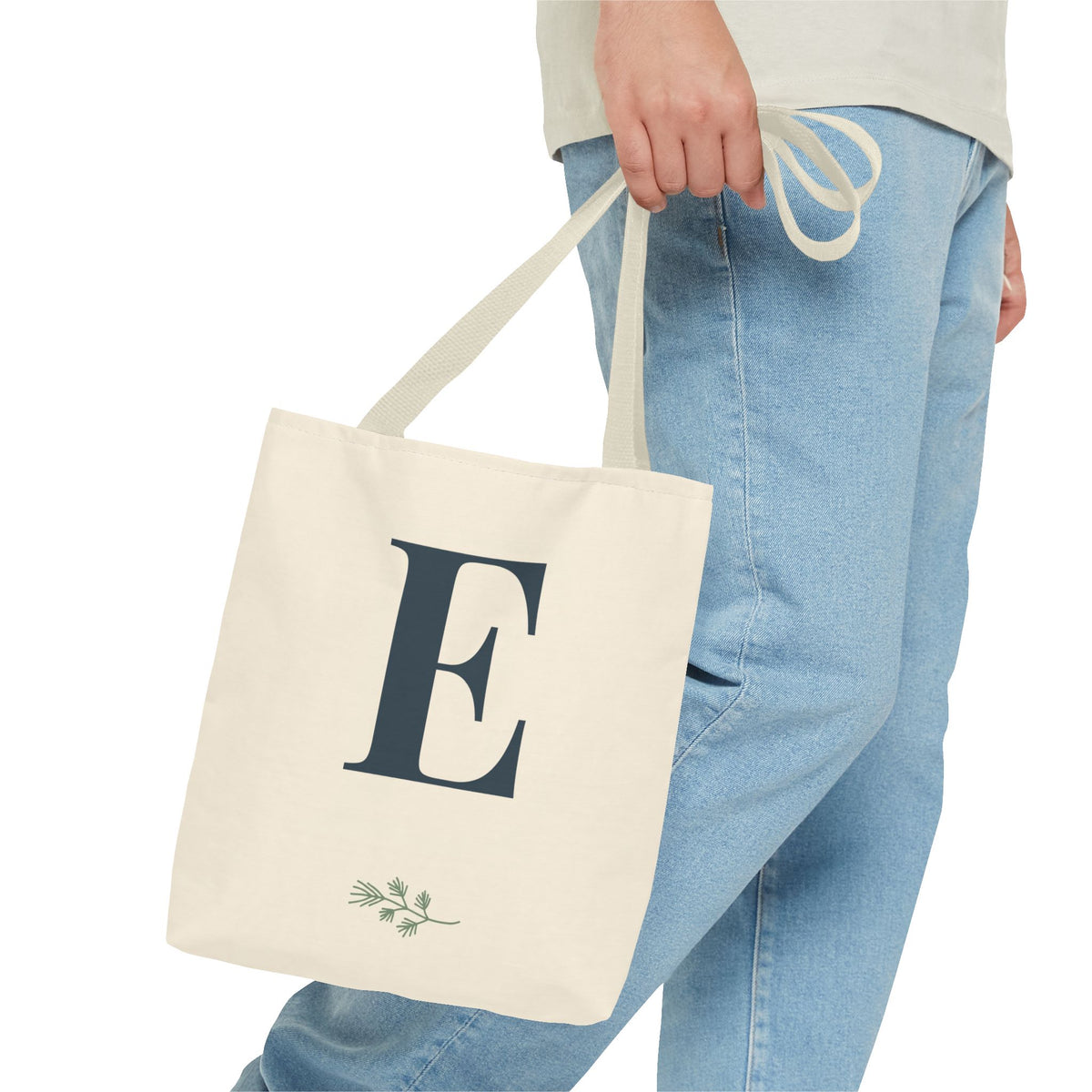 Custom Initial Tote Bag, Personalized Tote with Your Initial, Market and Everyday Carry